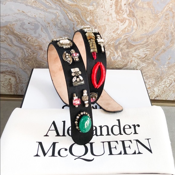 Alexander McQueen Black Embellished WaistBelt - Picture 11 of 11